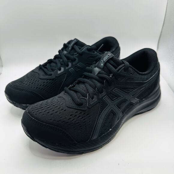 Size 6 - Asics Gel Contend 8 Triple Black Running Women’s Shoe - Picture 3 of 8